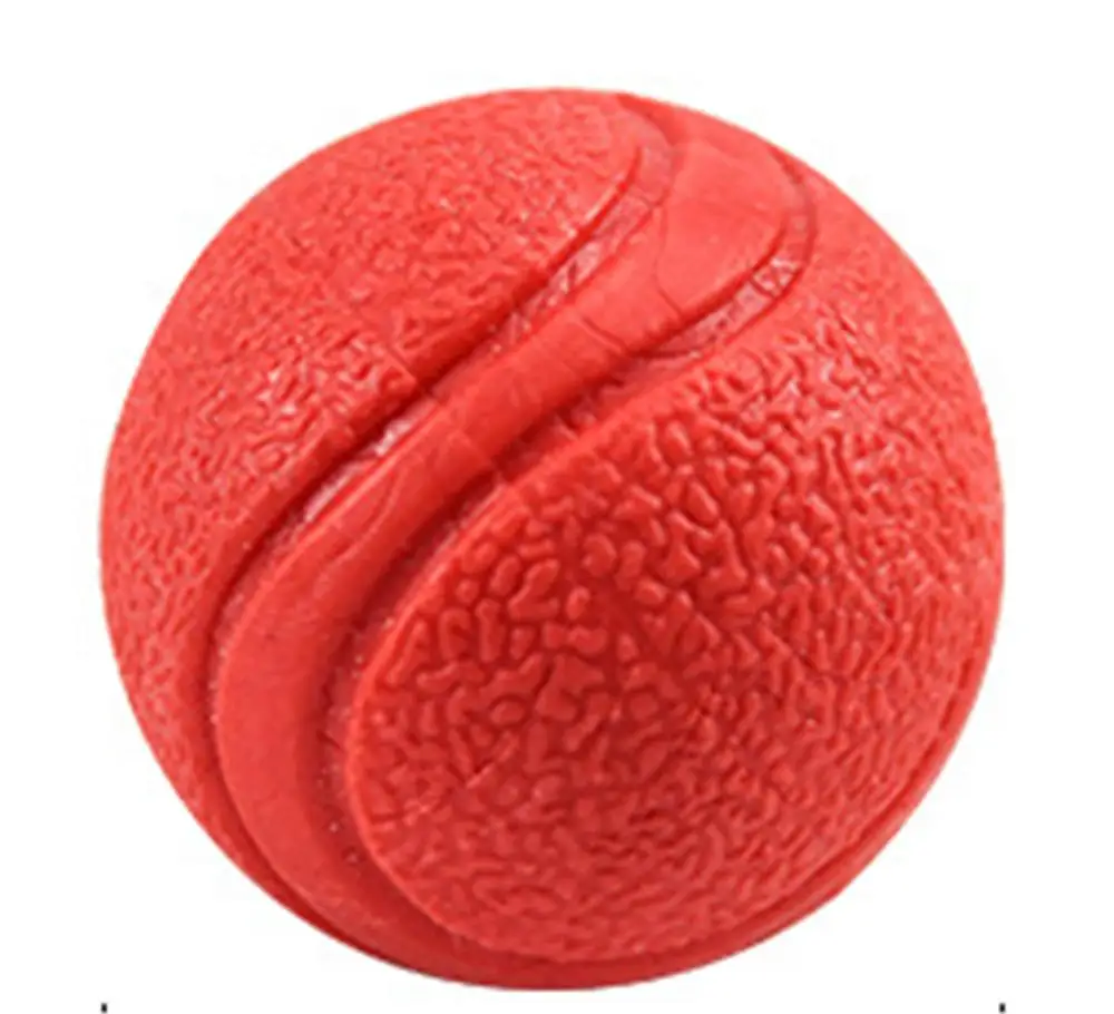 Домашние животные игрушки для собак Экстра-жесткая резиновый мяч забавные интерактивные эластичный шар собака игрушки-Жвачки для собачьих зубов Чистка Teethbrush шары - Цвет: red