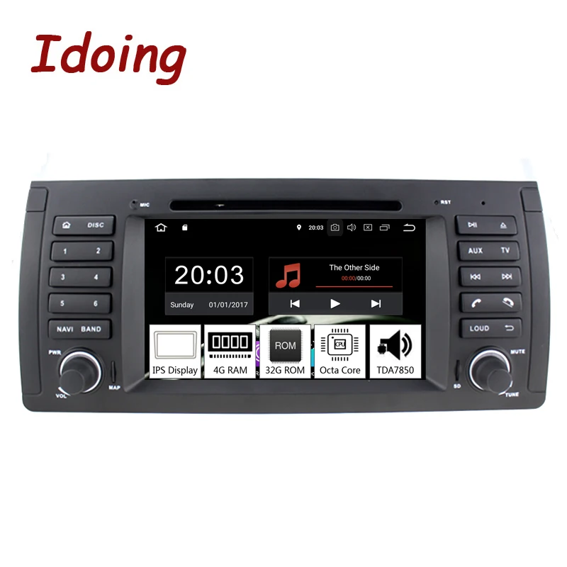 

Idoing 7"1Din Andriod 8.0 Car Radio DVD Multimedia Player For BMW E39/38/53 PX5 4G RAM 32G ROM 8 Core IPS Screen GPS Navigation
