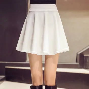 

Summer Plus Size Mini Sexy Short Safety Dance School Party Skirt Girls White High Waist Multicolor Cute Hot Pleated Office Skirt