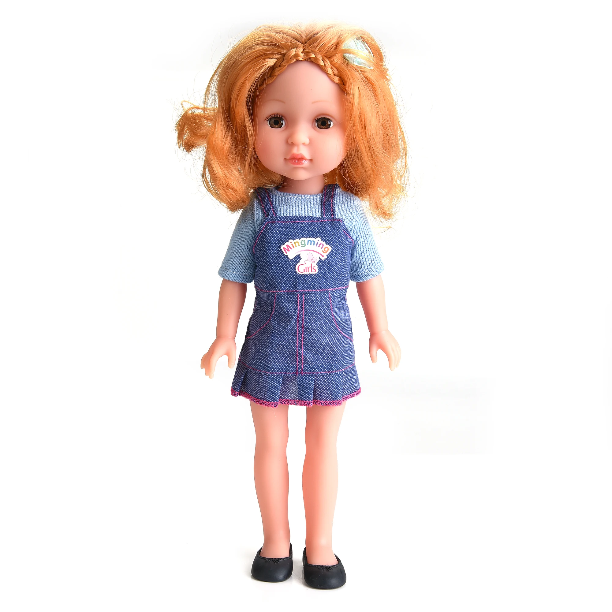 4 Types 13 Inch 34cm  Realistic 3D Face Kids Dolls  Vinyl Material Fashion Girl doll Toys for Children Reborn Doll