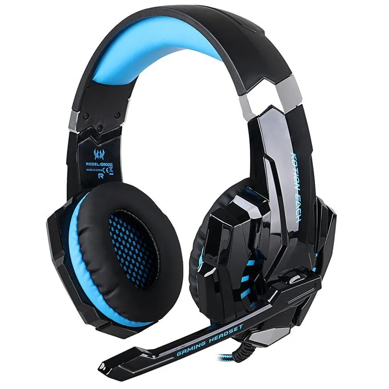 

EACH G9000 Gaming Headphones Headband 3.5mm Stereo Game Headset with Microphone LED Light for PC CellPhones/Xbox ONE/PS4