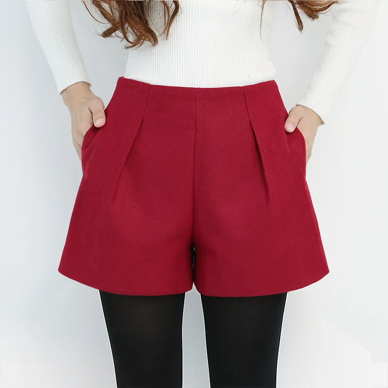 

New 2018 Korean Style Women Shorts Candy Color High Waist Casual Shorts