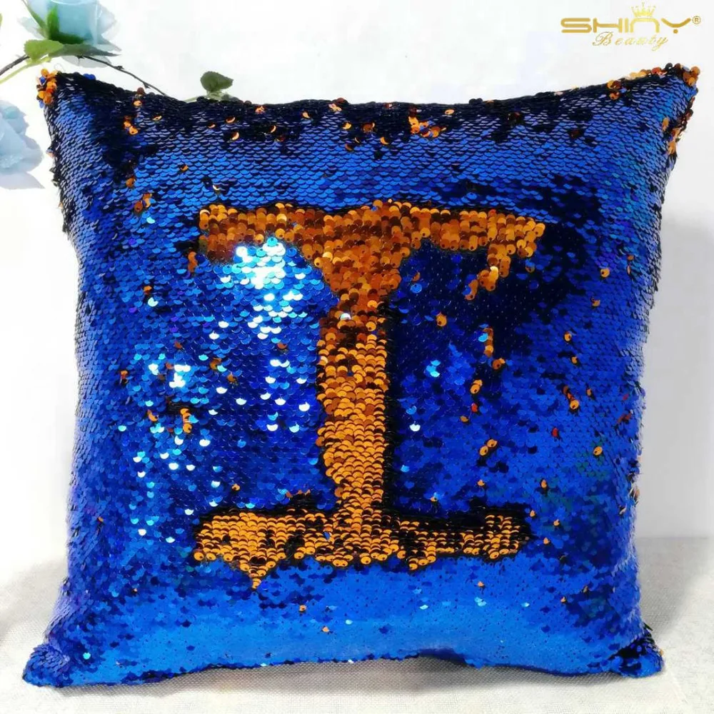 Shinny beauty DIY двойные блестящие наволочки наволочка 40X40 см цвет Двусторонняя Подушка
