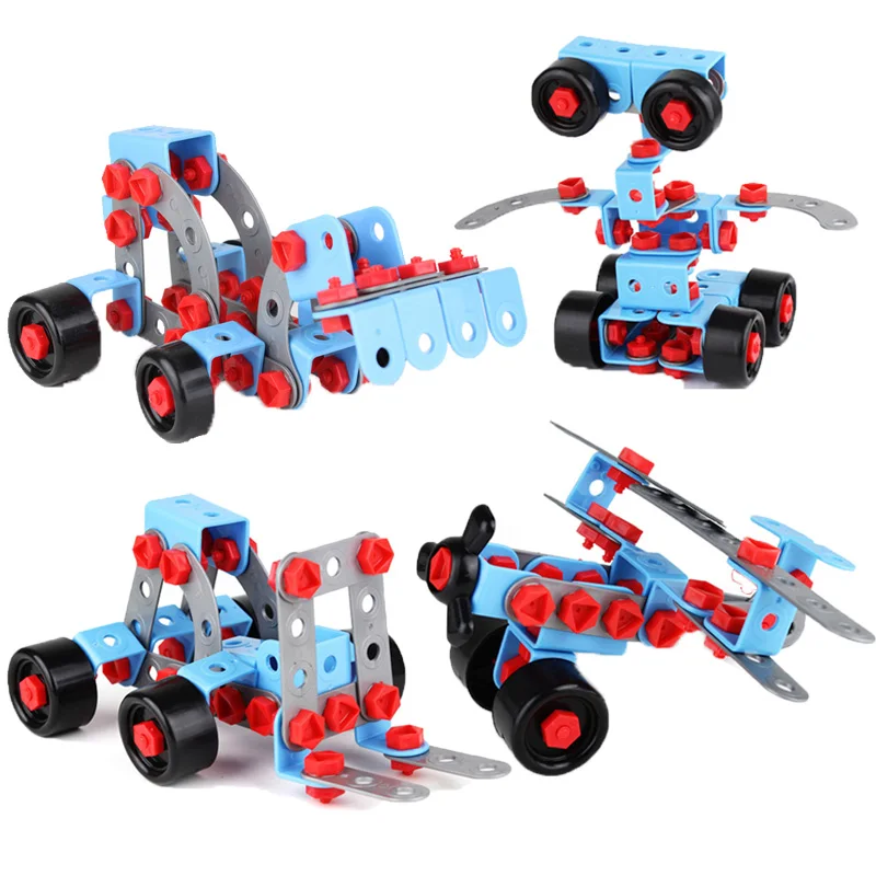 Best Birthday Gift 280pcs DIY Kids Puzzle Building Blocks Educational Robot Assembling Toys 3D Model Building