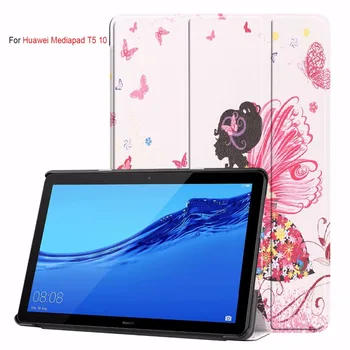 

Colorful Print pu Stand case For Huawei MediaPad T5 10'' Tablet Case for Huawei MediaPad T5 10 AGS2-W09/L09/L03/W19 cover