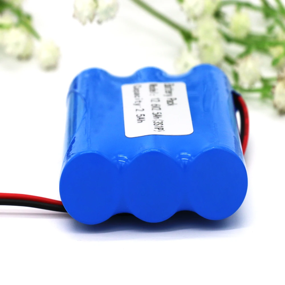  KLUOSI 12V Battery 3S1P 12.6V/11.1V 2500mAh 18650 Lithium-ion Battery Pack with 5A BMS for Backup P - 32921603665