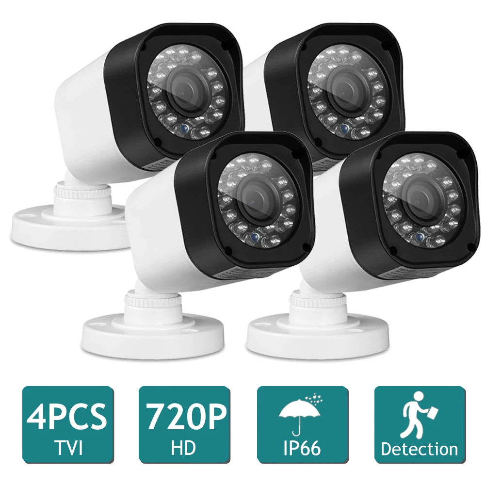 HD 720P 4PCS Outdoor Waterproof CCTV Camera Night Vision ...