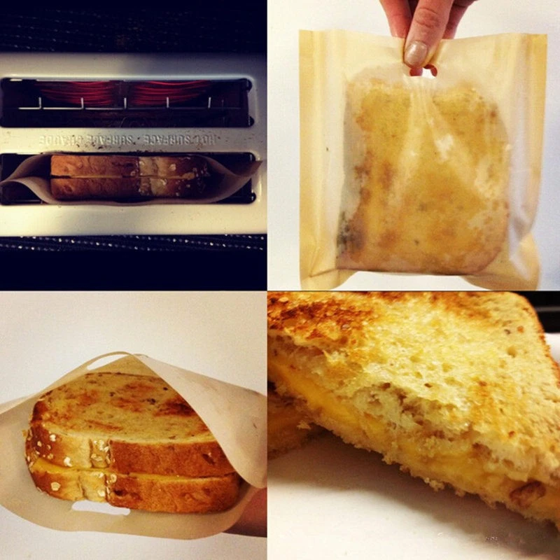 2шт антипригарные пакеты для тостов для гриля бутерброды с сыром самородки термостойкие, без глютена, многоразовые запеченные хлеб для тостов сумки