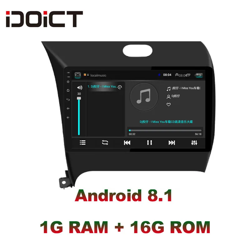 Best IDOICT  Android 8.1 Car DVD Player GPS Navigation Multimedia For KIA Cerato Forte K3 2009-2012 car stereo bluetooth 1
