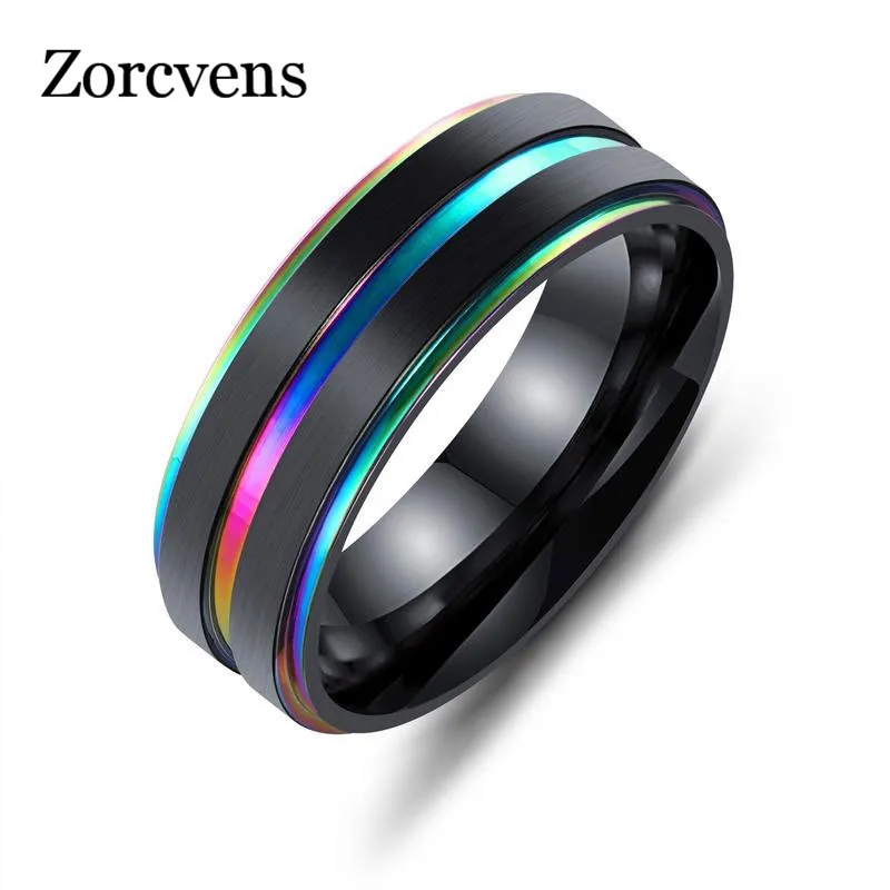 Modyle Brand New Black 316L Stainless Steel Men Finger Rings Multicolor Gold Color Cool Male Rings Gift Wholesale