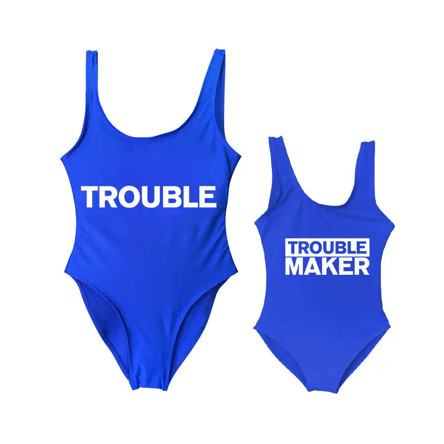 matching one piece bathing suits