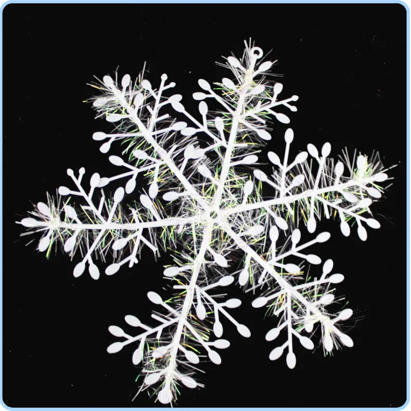New-30x-White-Snowflake-Ornaments-Christmas-Tree-Decorations-For-Home-Festival-Party