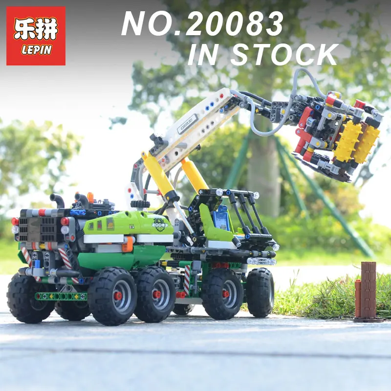 

Lepin 20083 Compatible Legoing 42080 Technic Series Harvester Forestry Machine Building Block Brick Educational With Battery B