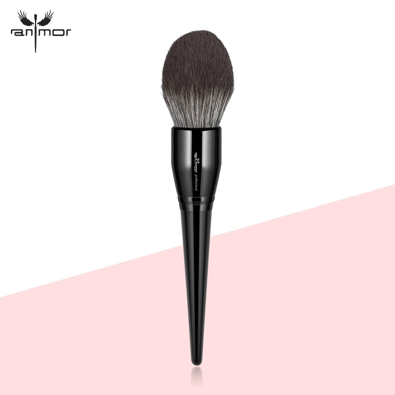 

2019 Anmor New Make Up Brushes 1Pcs Powder Makeup Brush Quality Synthetic Hair Wooden Cosmetics Tool Cleaner Pinceaux Maquillage