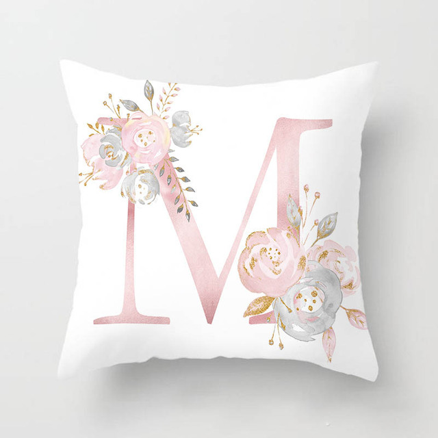 Pillowcase Pillows Cover 45*45CM Cojines English Alphabet Kids Room Pillow Case