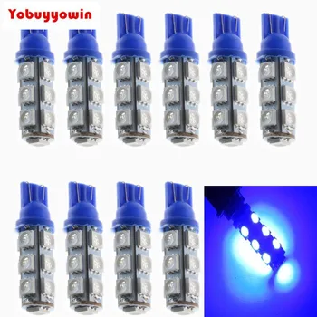 

kit10 Lampadas Pingo T10 13leds 5050 Azul 5w Frete