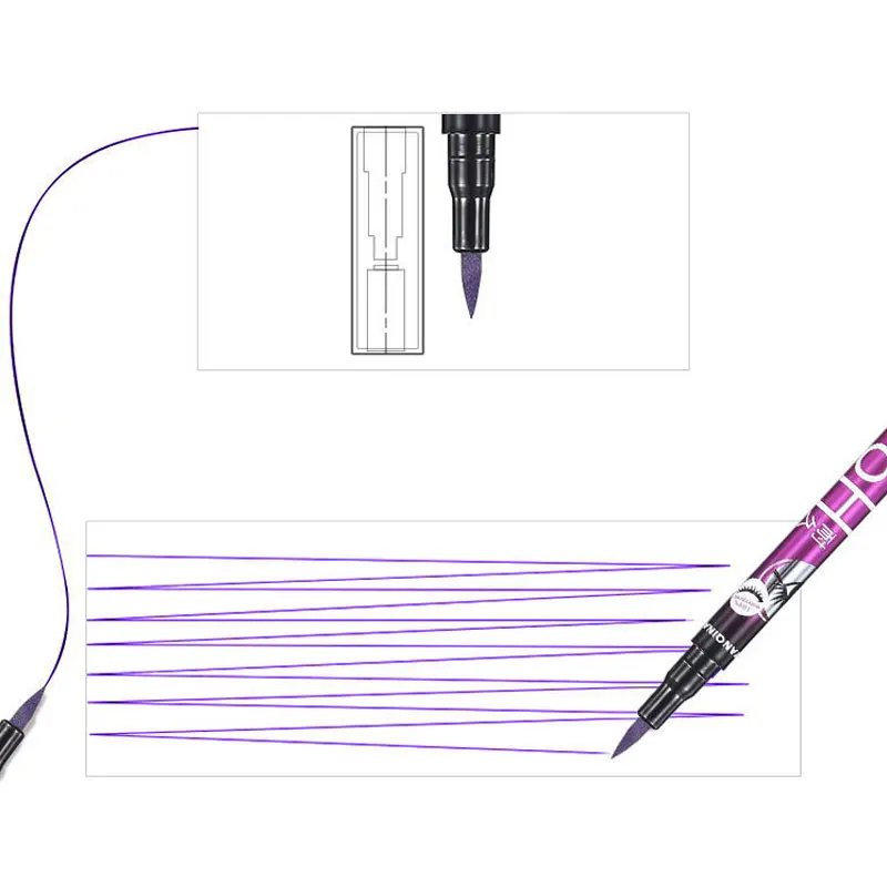 6 стилей выбор конечной черный Pro жидкая подводка для глаз стойкий Водостойкий карандаш для глаз карандаш ручка макияж Инструменты Косметика