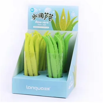 

48 pcs Gel Pens Cartoon Aloe black colored gel-inkpens for writing Cute stationery office school supplies