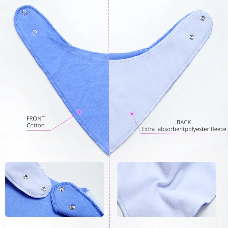 High Quality Baby Cotton Bibs Soft Solid Color Kids Bandana Bibs Newborn Baby Burp Cloths Feeding Scarf Baby Bed Accessories 6