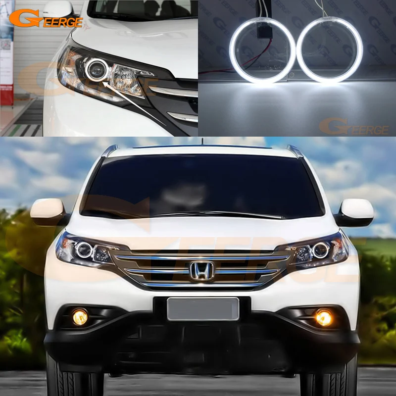 

For honda CR-V CRV 2012 2013 projector headlight Excellent Ultra bright headlight illumination CCFL Angel Eyes kit Halo Ring