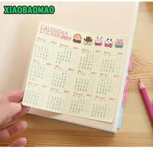 2017 dokibook good Month plans cartoon sticker diary stickers planned twelve month calendar schedule travel stickers