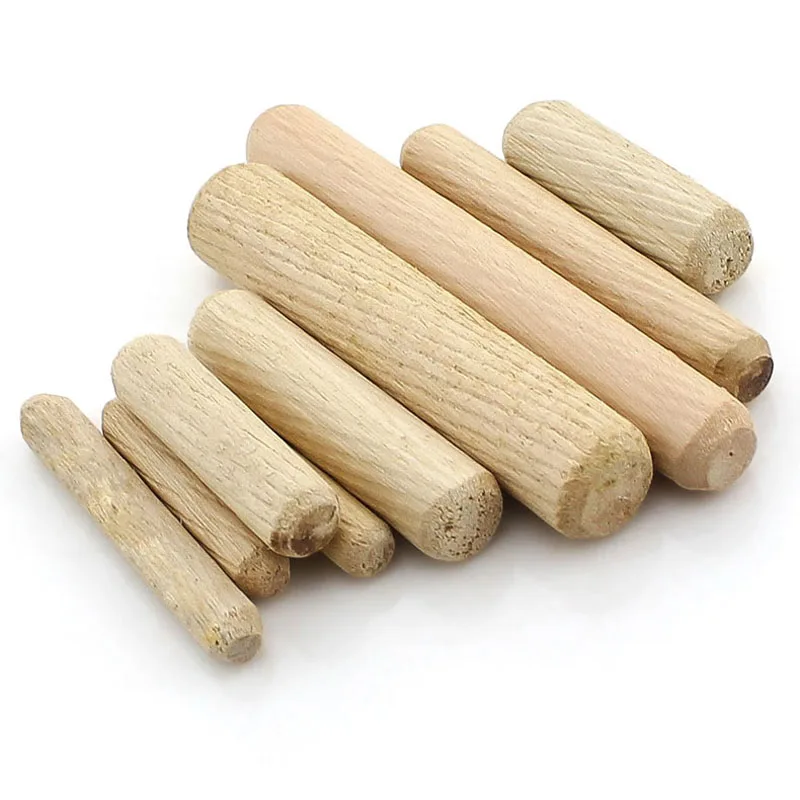 

40PCS-M6*20/25/30/40 Round Cork, Wooden Sticks, Twill Wood Nails, Furniture Connector with Three in One