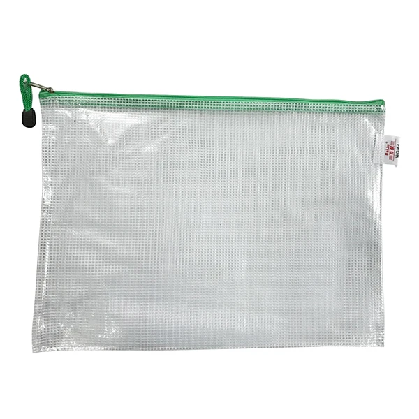 Бай Ju сетки на молнии файл офис сумка студент канцелярские мешок, a3 43*30 см белый (на молнии случайный цвет)