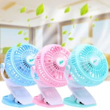 Mini Usb Fan 360 Ratation Stroller Cooling Fan Small Portable Mute Silent Desktop Clip-on Ventilador for Office Car USB Gadgets