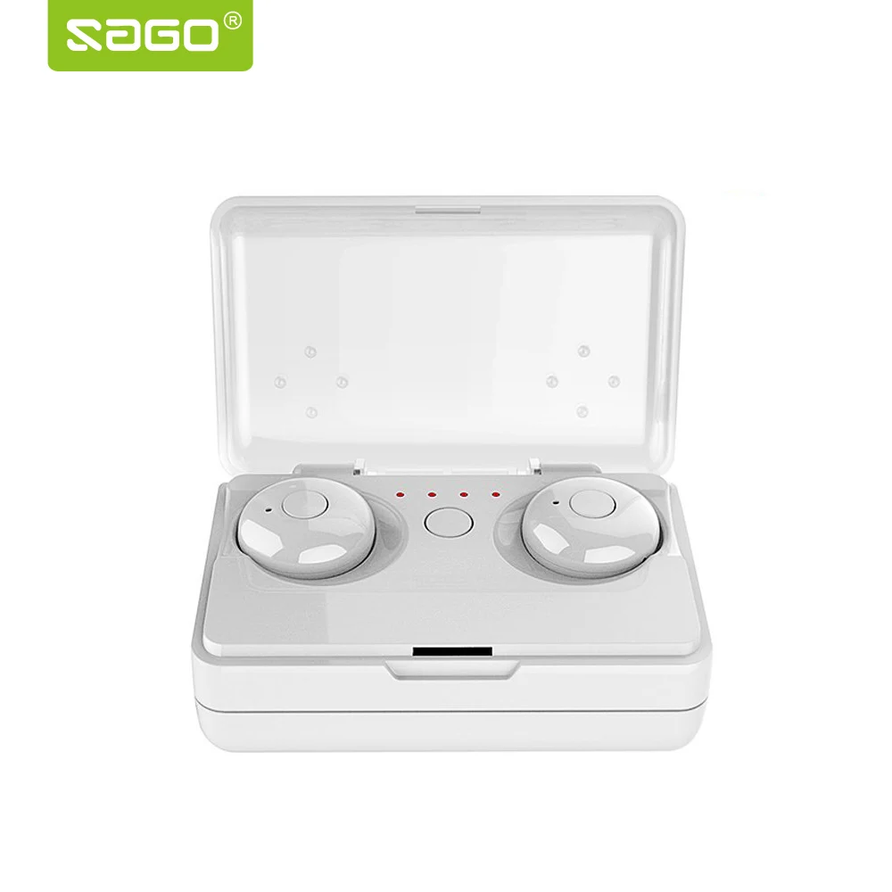 

Sago True Wireless Earbuds Bluetooth 4.1 Earphone mini headset with Mic phone power bank pk X1T/ x2t/Q29 for iphone x/android