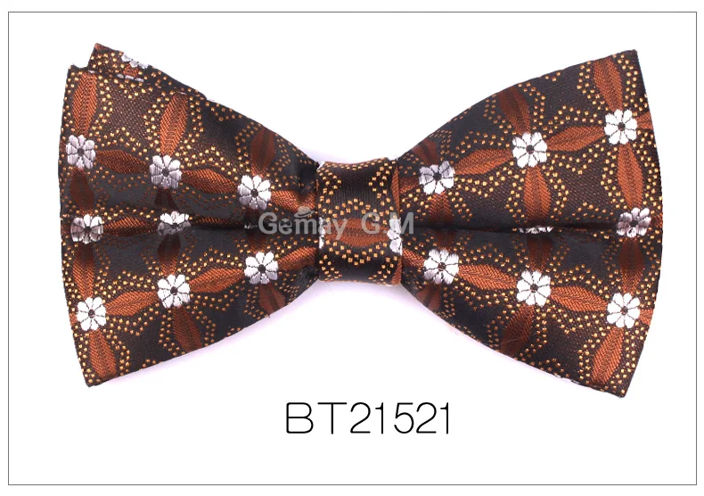 Для мужчин Галстуки Новые полиэстер галстук-бабочку для Для мужчин марка мужской жаккарда с цветочным принтом бабочкой галстук Бизнес