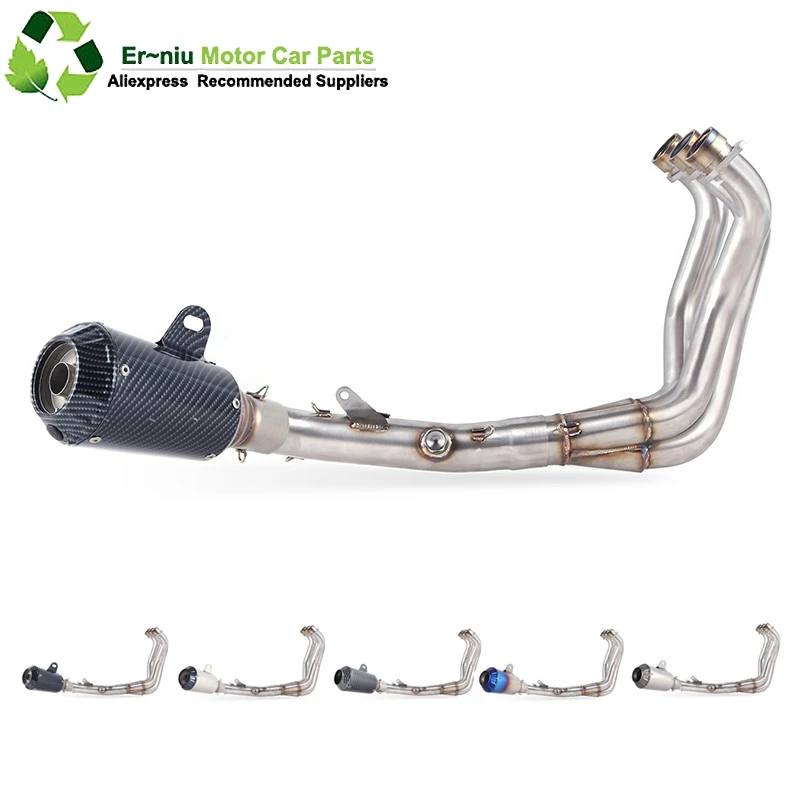 

Full System Carbon Fiber Escape Middle Pipe Muffler Exhaust Slip-on For yamaha FZ09 MT09 MT-09 FZ-09 2014-2018 Not for Tracer
