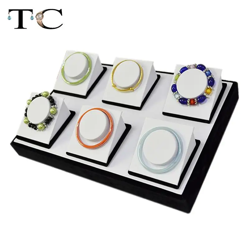 Jewelry Display Bracelet Tray Pallet 6 pcs/set Bangle Pallet Bracelet Display Holder Stand
