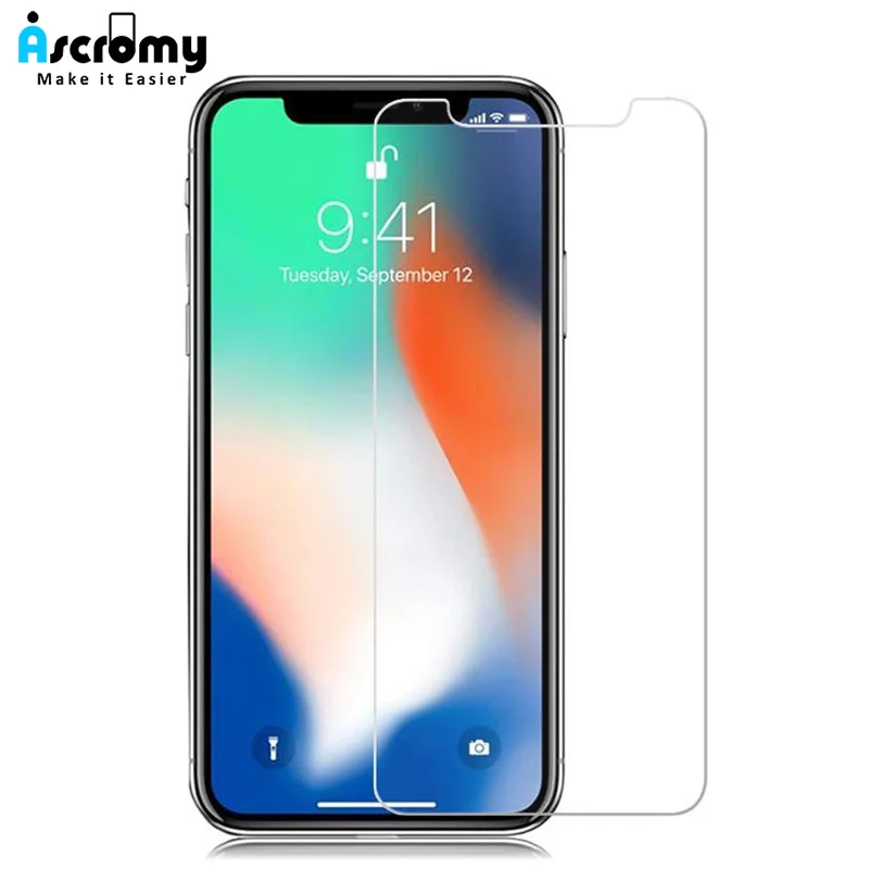 Ascromy-For-iPhone-X-Screen-Protector-Protective-Film-Tempered-Glass-For-iPhone-X-10-8-7-6-6s-Plus-5-5s-se-5c-4-4s-Verre-Trempe (2)