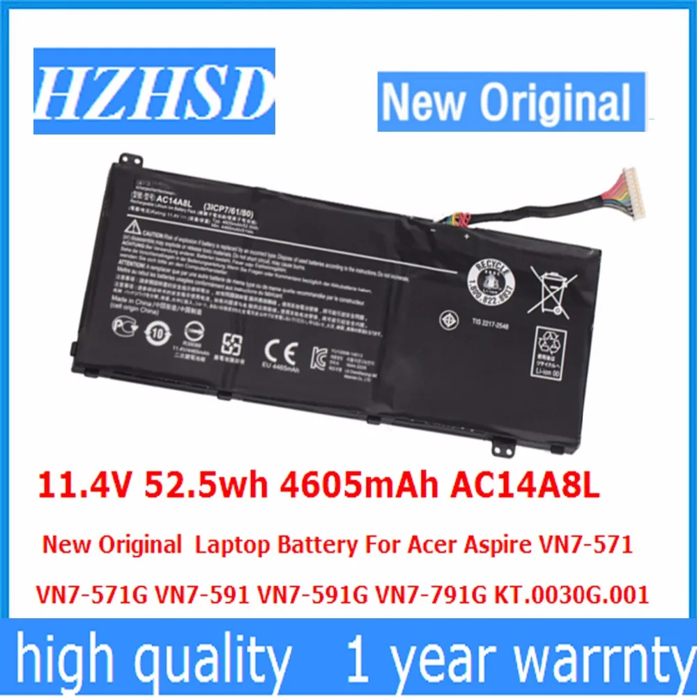 11.4V 52.5wh 4605mAh AC14A8L New Original Laptop Battery For Acer Aspire VN7-571 VN7-571G VN7-591 VN7-591G VN7-791G | Компьютеры и