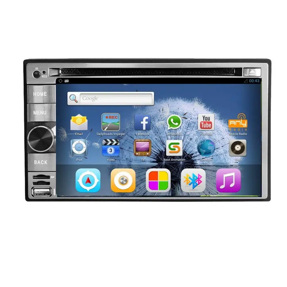 Best 2 Din Car Stereo In Dash Head Unit Deck GPS Navigation Built-in 3D Map Bluetooth Support 3G Wifi android 4.2 OS 6.2 Inch LCD Mon 0