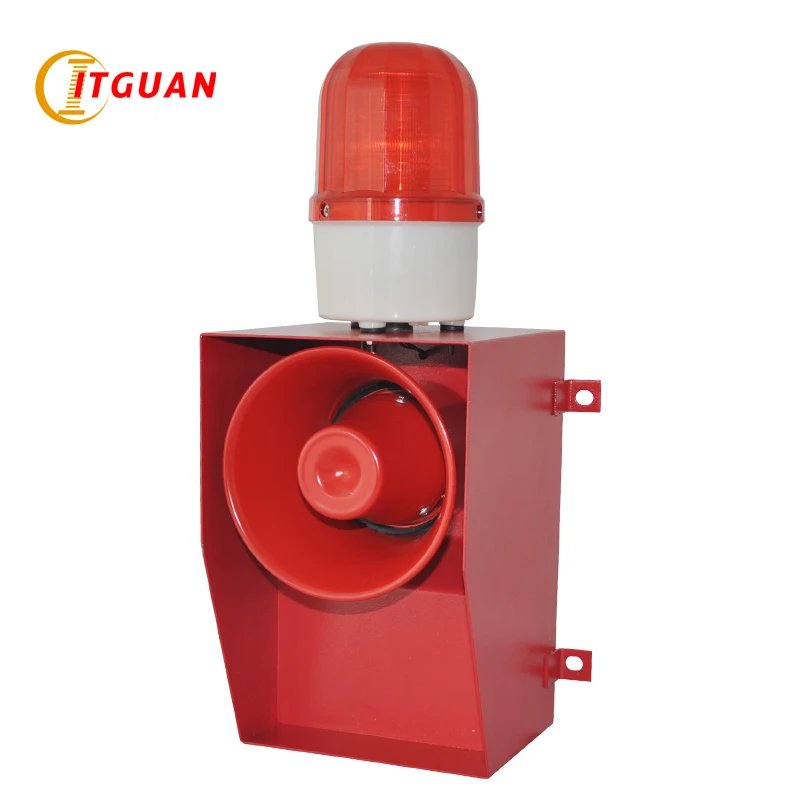 TGSG 06A Marine security sound and light warning alarm sound 130dB with bolt bottom siren safety