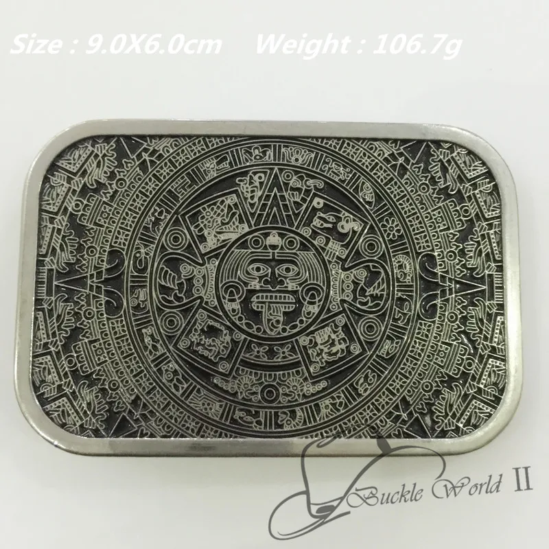 Goede Retail amp; Groothandel Nieuwe stijl hoge kwaliteit cool Aztec kalender mannen Metalen gesp fit 4 cm Brede Riem Jeans accessoires