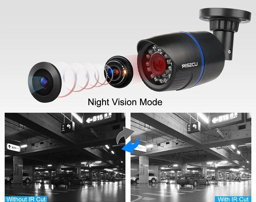  MISECU AHD Analog Camera 2MP High Definition Surveillance Infrared 1080P CCTV Security Outdoor Bull - 32820018176