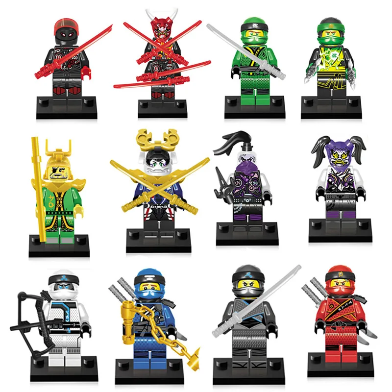 

Lot Compatible LegoINGlys NinjagoINGly Cole Kai Jay Lloyd Nya Skylor Zane Pythor Chen Building Blocks Ninja Toys