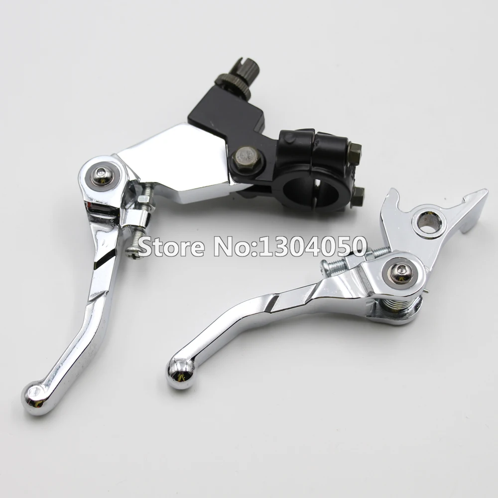 7/8'' 22mm FOLDING BRAKE CLUTCH LEVER Chrome Handle Grip Lever Dirt Pit
