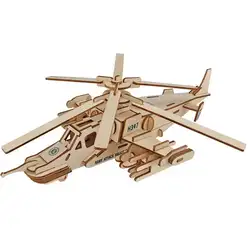 Дети DIY 3D головоломка Истребитель модель самолета комплект из экологически чистого дерева рождественские подарки образовательная игрушка