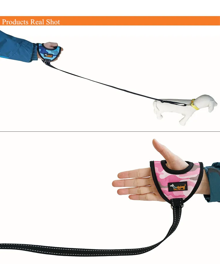 Hand-held Glove Type Pet Dog Leashes Reflective Strip Camouflage Pet Leads Dog Leash Pet Dog Accessories 140cm Length (2)