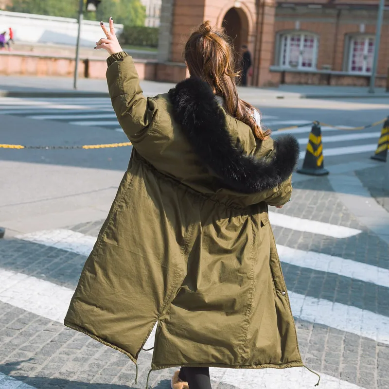 Parkas 1 De Parka Femmes Vestes Manteaux À Down Long Col 2017 D'hiver Fourrure Veste H436 Warmer Casual Mi Capuche 2 Nouvelle qX1nwH6