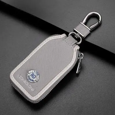 

2018 New Grey Car Key ring wallet For Opel Hyundai Mazda Jaguar Skoda Fiat Mitsubishi KIA Toyota Peugeot Volkswagen Volvo Key