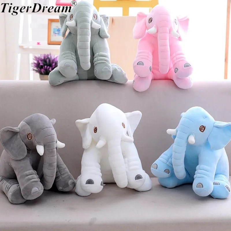 

2019 New Super Soft Elephant Plush Toy Down Cotton Stuffed Elephants Toys Animals Dolls Sleeping Pillows For Babies 2 Size