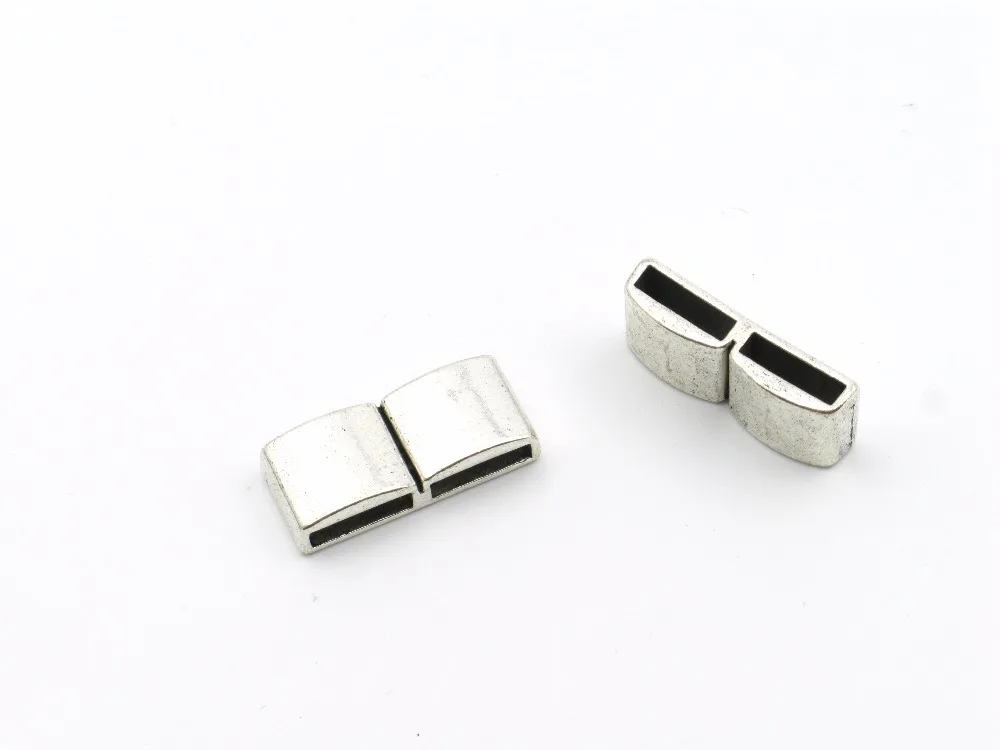 10pcs 10mm flat Leather Supplies bracelet making Double Barrels