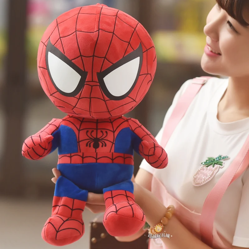 1pc 42cm Captain America Batman Iron Man spiderman superman hero plush doll cool boy birthday gift