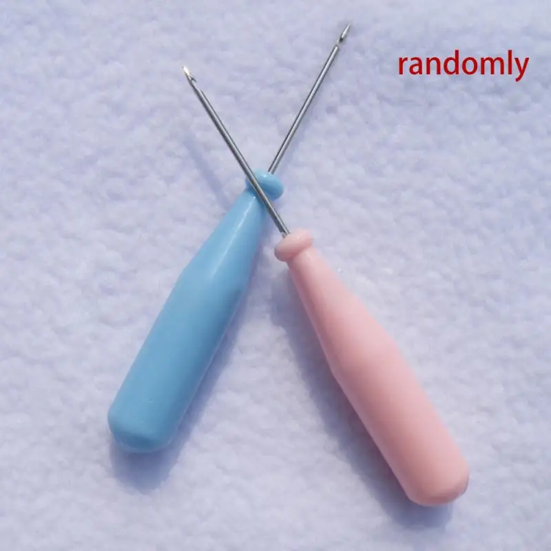

NEW Steel Stitcher Sewing Awl Shoes&bags hole hook DIY Handmade Leather tool Plastic handle cone needle shoe repair needles