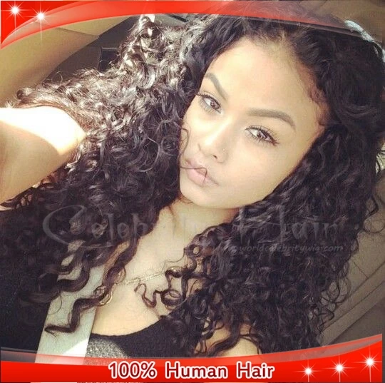 Cheap Afro Kinky Curly Glueless Full Lace Wigs Brazilian Virgin Hair