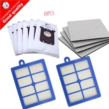 10PCS Vacuum Cleaner Dust Bags for s-bag and 2PCS H12 Hepa filter+4PCS Motor cotton filter fit for Philips Electrolux Cleaner 10PCS Vacuum Cleaner Dust Bags for s-bag and 2PCS H12 Hepa filter+4PCS Motor cotton filter fit for Philips Electrolux Cleaner